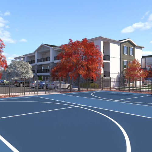 Red Vista Basketball Court